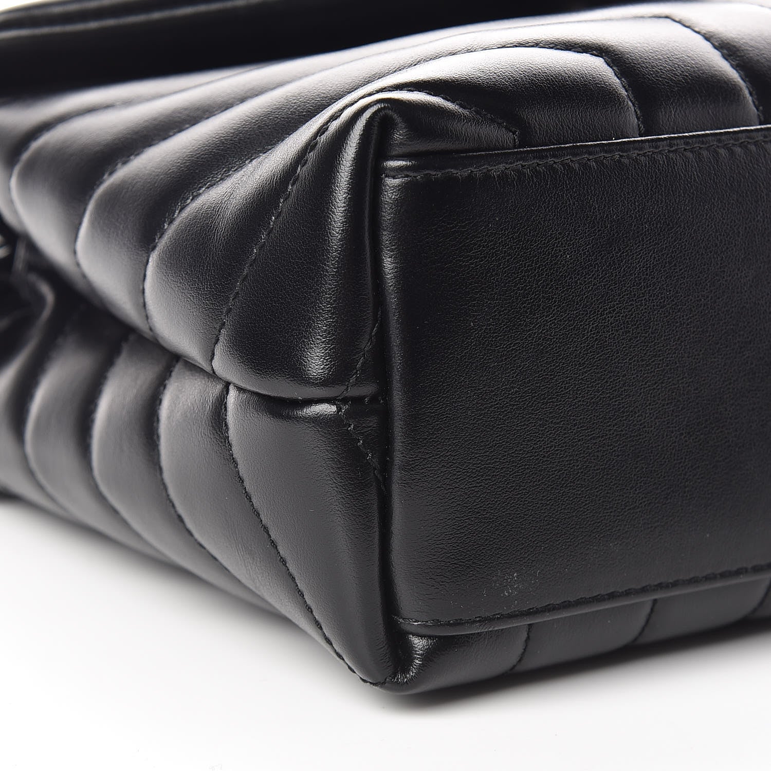 Saint Laurent Calfskin Y Quilted Monogram Small Loulou Chain Satchel Black 10 of 11