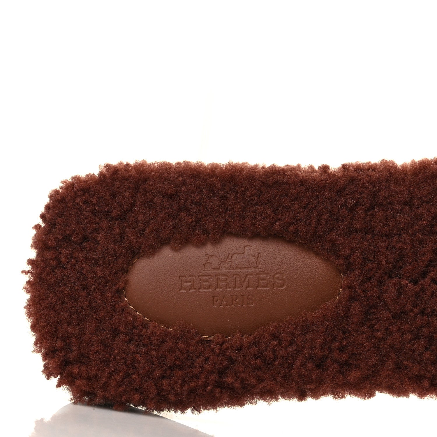 Hermes Woolskin Oran Sandals 40 Cognac 7 of 8