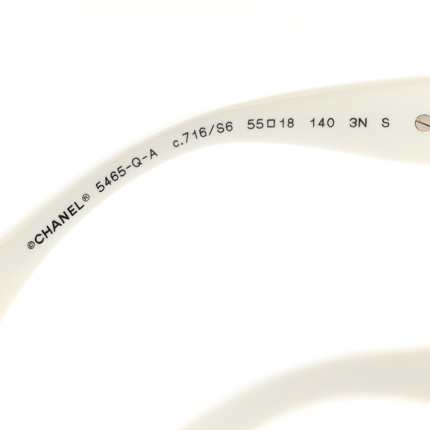Acetate Chain Sunglasses 5465-Q White