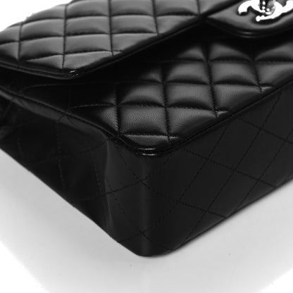 Chanel Lambskin Quilted Medium Double Flap Black 11 of 16