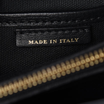 Burberry Grainy Calfskin House Check Two Tone Medium Banner Tote Black Brown 6 of 10