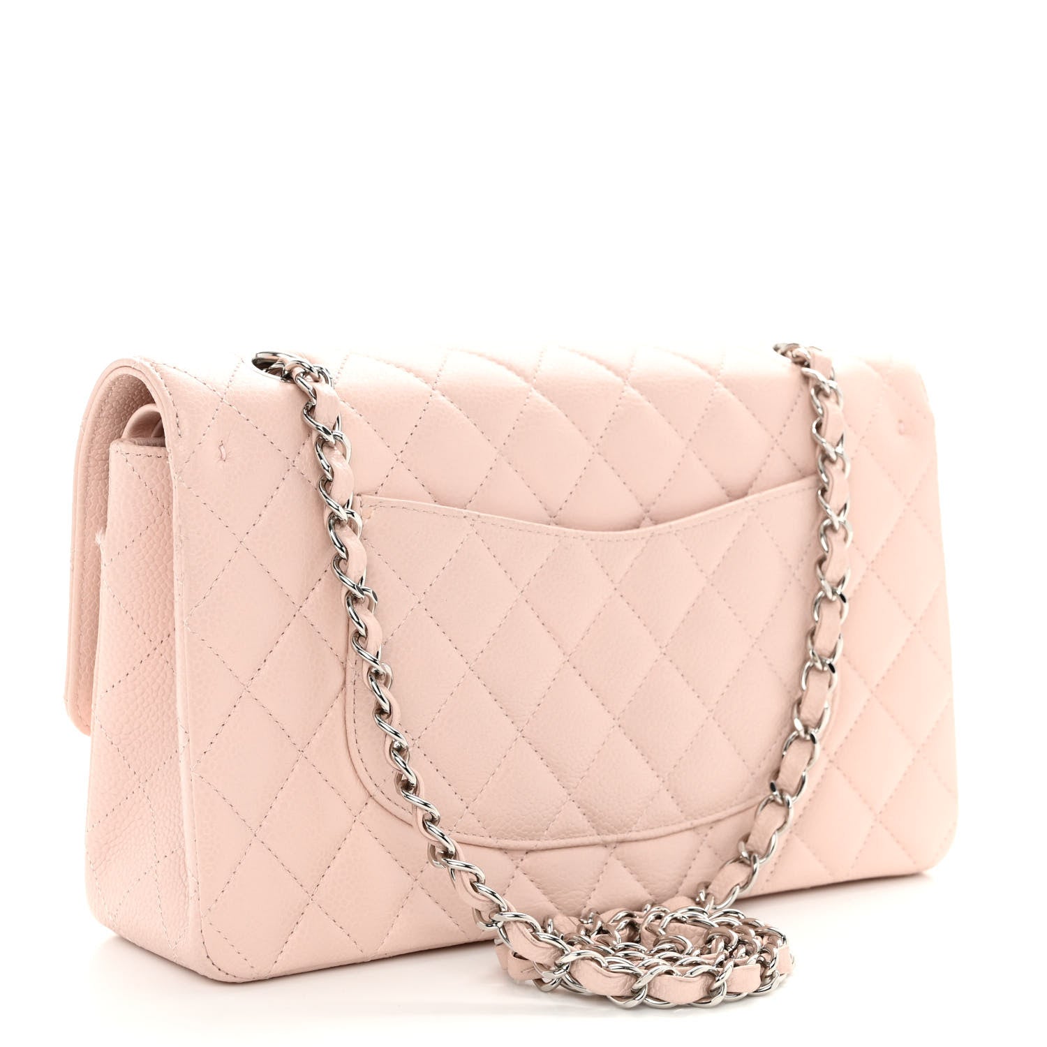 Chanel Caviar Quilted Medium Double Flap Light Pink 3 of 13