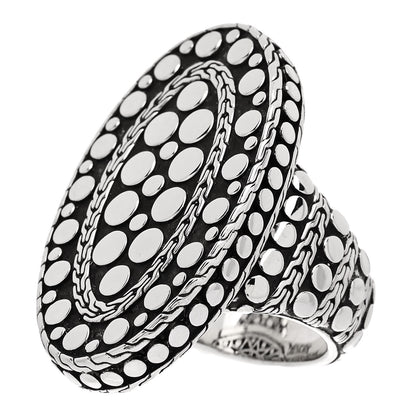John Hardy Sterling Silver Dot Oval Ring 54 7 3 of 6