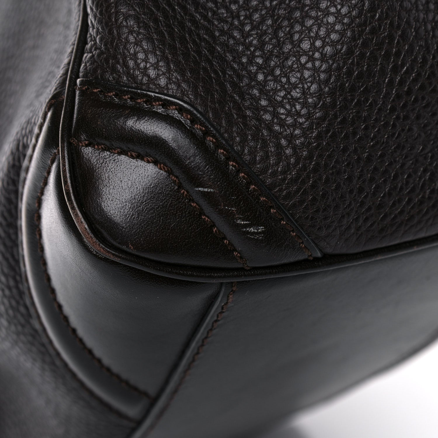Burberry Grainy Calfskin Small Canterbury Tote Dark Chocolate 19 of 21