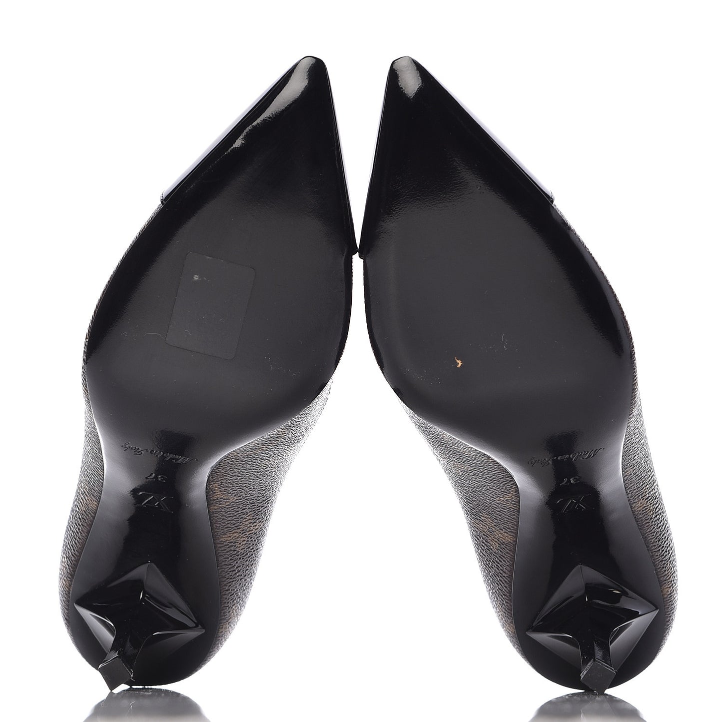 Patent Monogram Fetish Pumps 37 Black