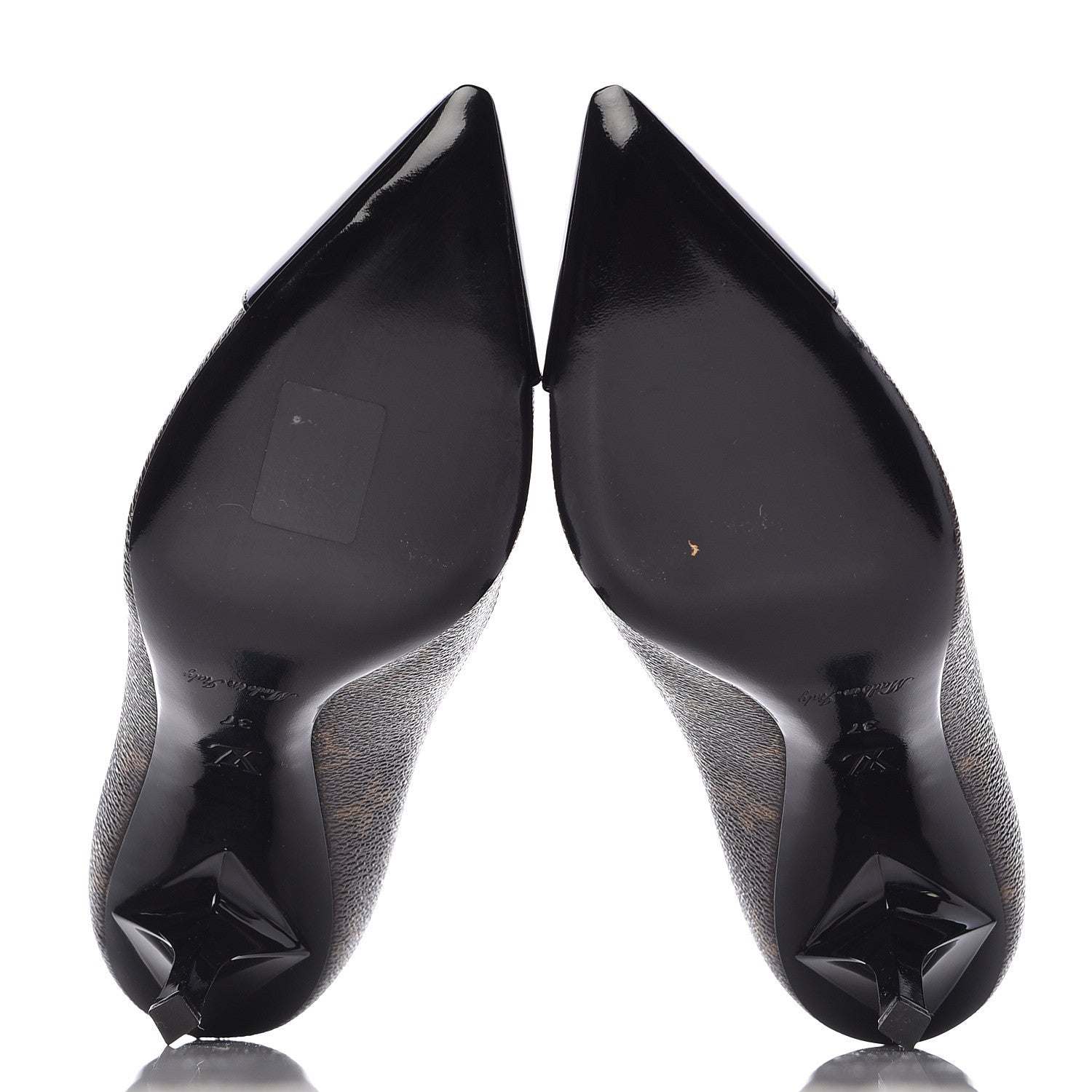 Louis Vuitton Patent Monogram Fetish Pumps 37 Black 5 of 12