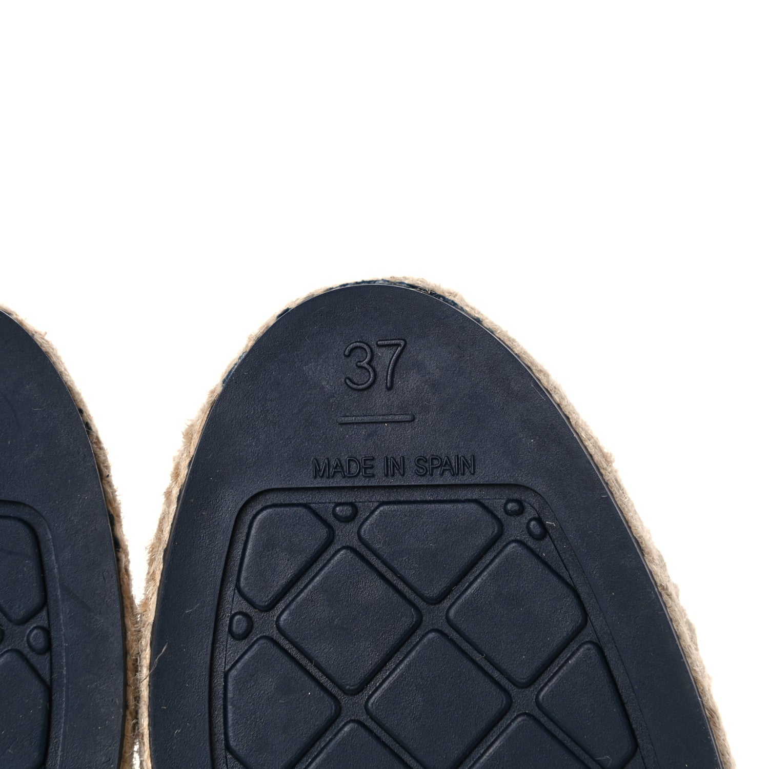 Chanel Lambskin CC Espadrilles 37 Navy Black Beige 8 of 12