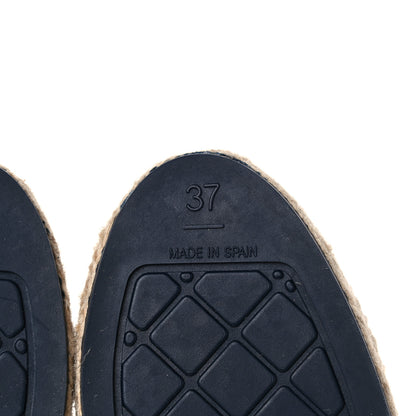 Chanel Lambskin CC Espadrilles 37 Navy Black Beige 8 of 12