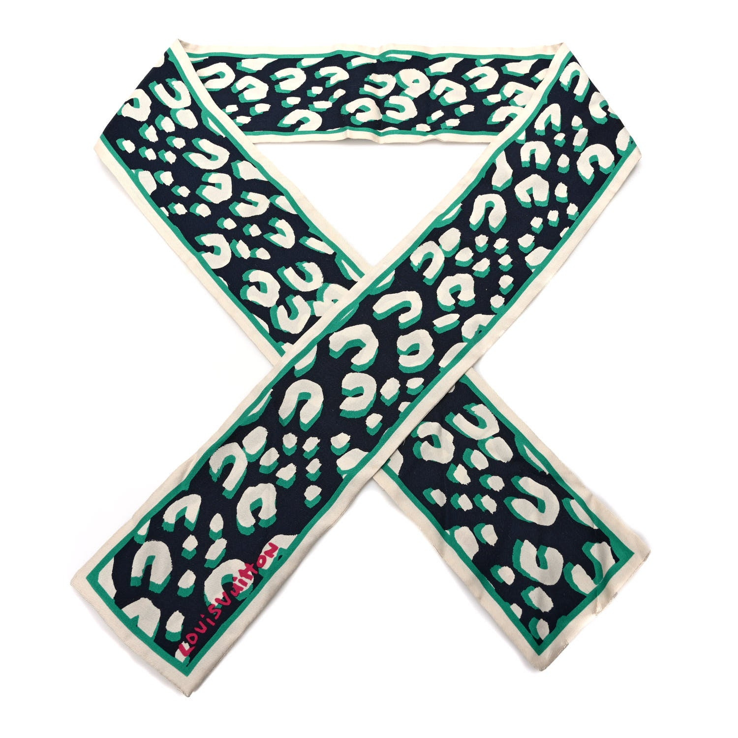 Louis Vuitton Silk Leopard Bandeau Blue Infini 1 of 3
