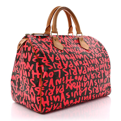 Louis Vuitton Monogram Graffiti Speedy 30 Fuchsia 3 of 9