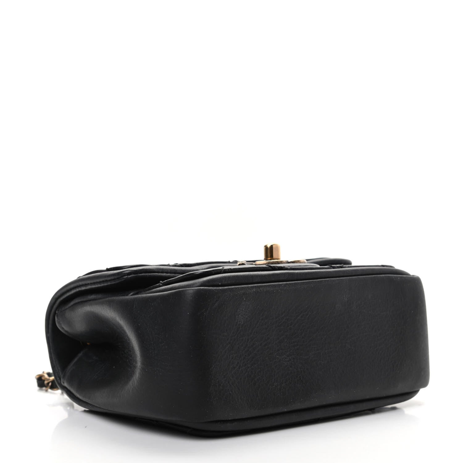 Chanel Calfskin Quilted Sheriff's Star Mini Square Flap Black 4 of 9