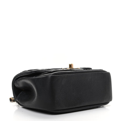 Chanel Calfskin Quilted Sheriff's Star Mini Square Flap Black 4 of 9