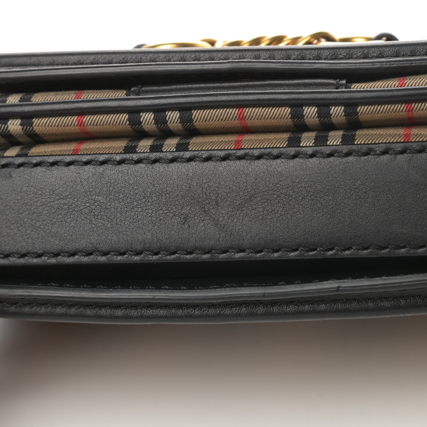 Smooth Calfskin 1983 Knight Check Link Shoulder Bag Black