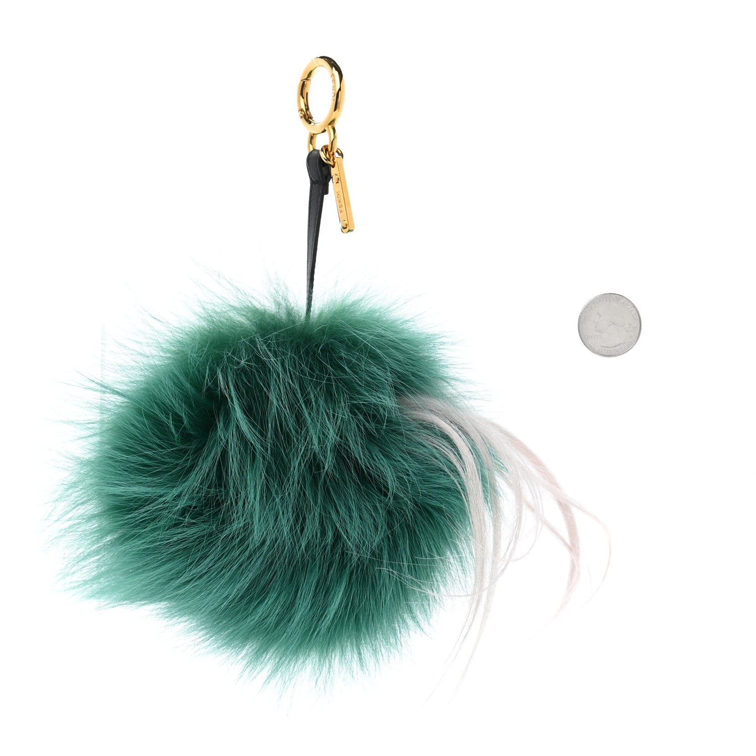 Fendi Fox Rabbit Goat Mink Fur Vitello Flamingo Minty Monster Bag Bug Charm Green Apple Multicolor 2 of 5