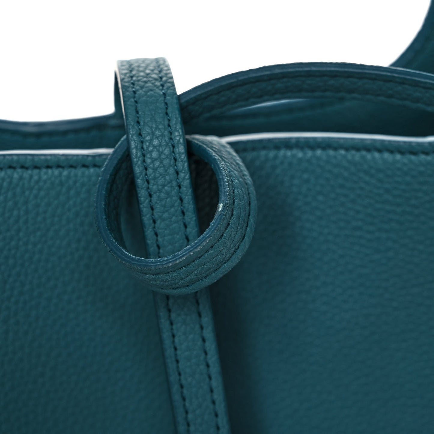 Baby Grained Calfskin Medium Tri-Fold Bag Ocean