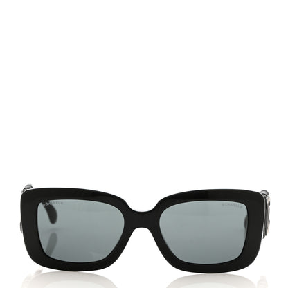 Chanel Acetate Calfskin Polarized Square Sunglasses 5473-Q-A Black 2 of 7