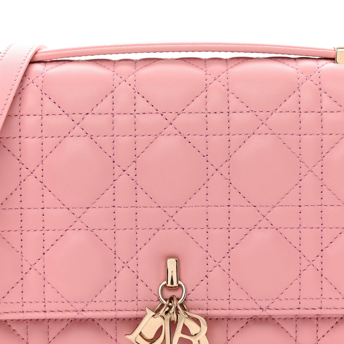 Lambskin Cannage Miss Dior Top Handle Bag Pink