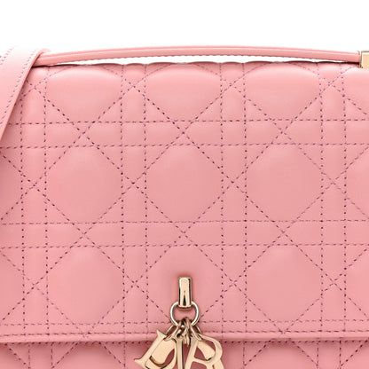 Christian Dior Lambskin Cannage Miss Dior Top Handle Bag Pink 7 of 10