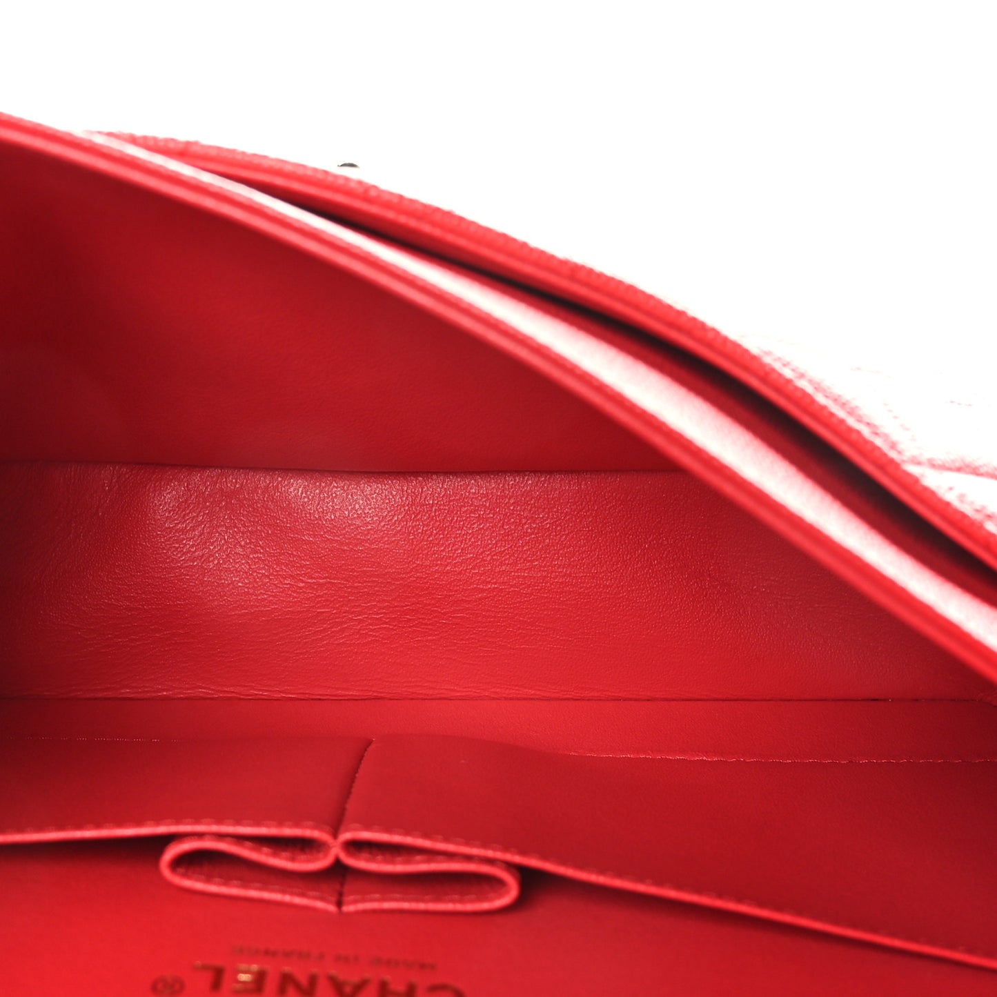 Caviar Quilted Medium Double Flap Red