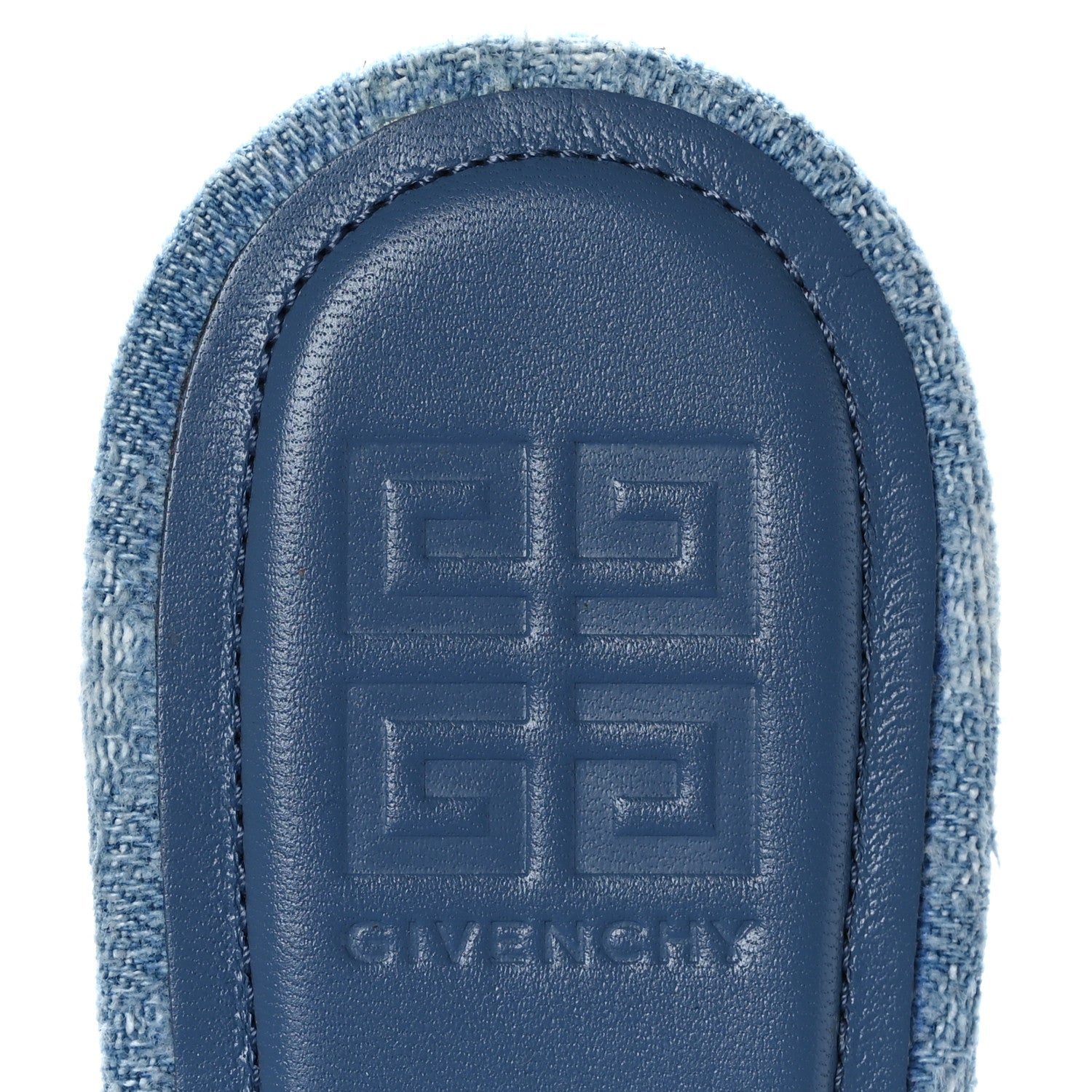 Givenchy Denim 4G Plaque Flat Sandals 38 Blue 7 of 8