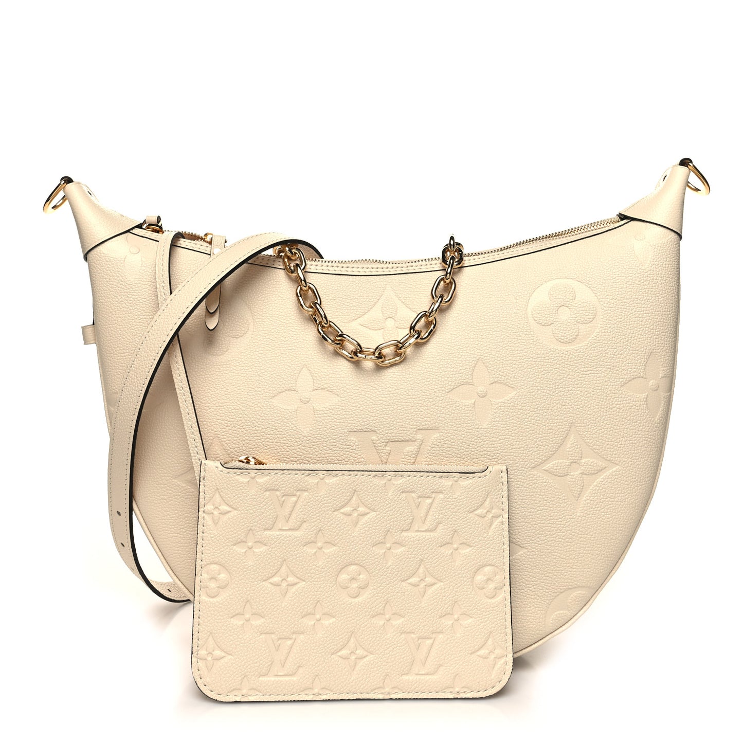 Empreinte Monogram Giant Loop Hobo Cream