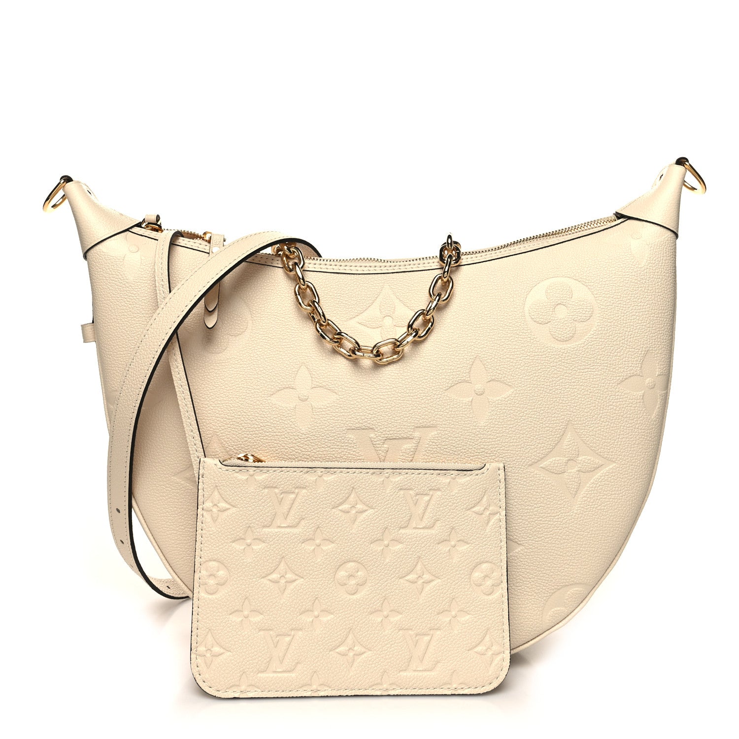 Louis Vuitton Empreinte Monogram Giant Loop Hobo Cream 1 of 11