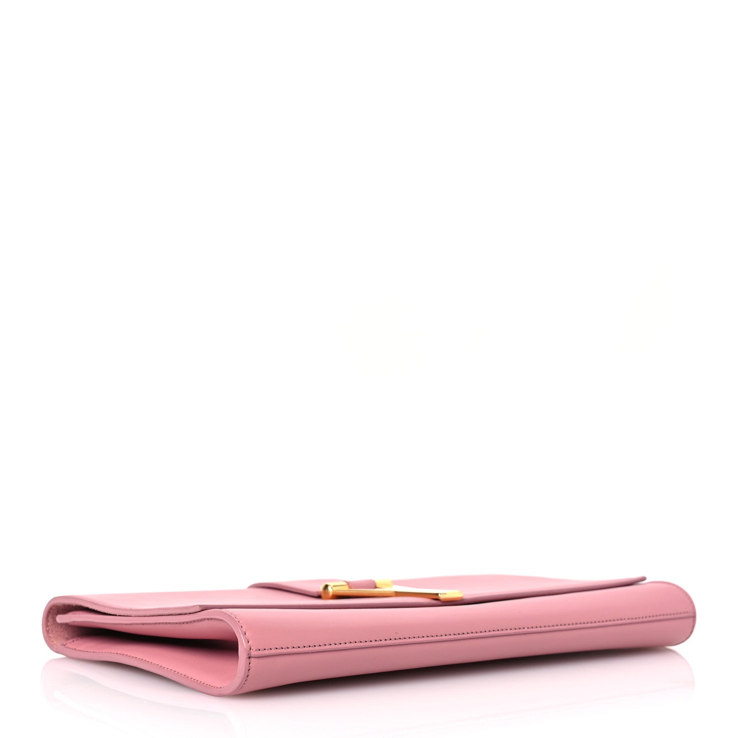 Saint Laurent Calfskin Classic Y Ligne Clutch Dark Rose 4 of 11
