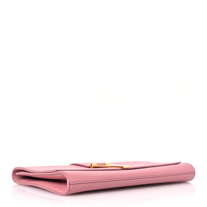 Saint Laurent Calfskin Classic Y Ligne Clutch Dark Rose 4 of 11