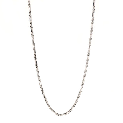 David Yurman Sterling Silver 3mm Open Station Box Chain Necklace 24" 1 of 5