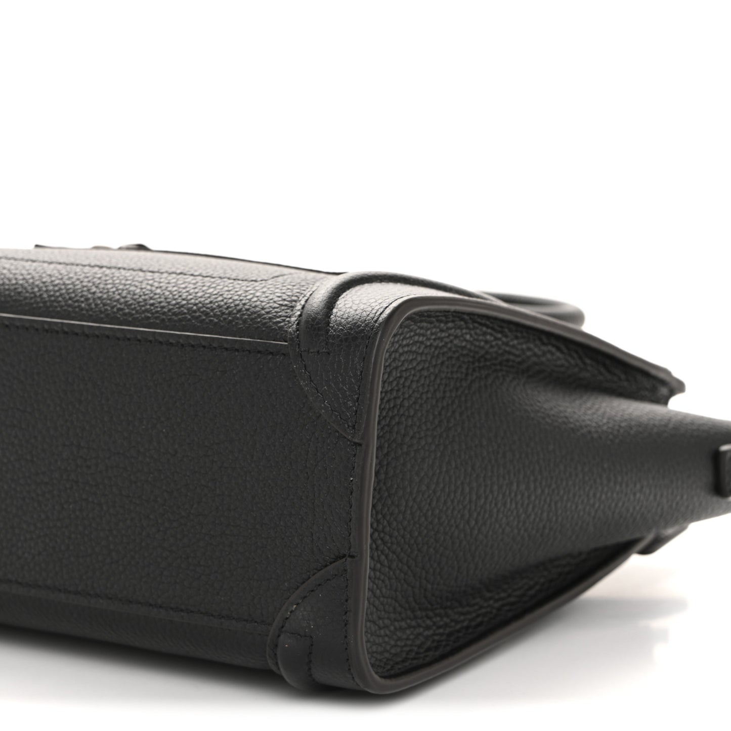 Drummed Calfskin Nano Luggage Black