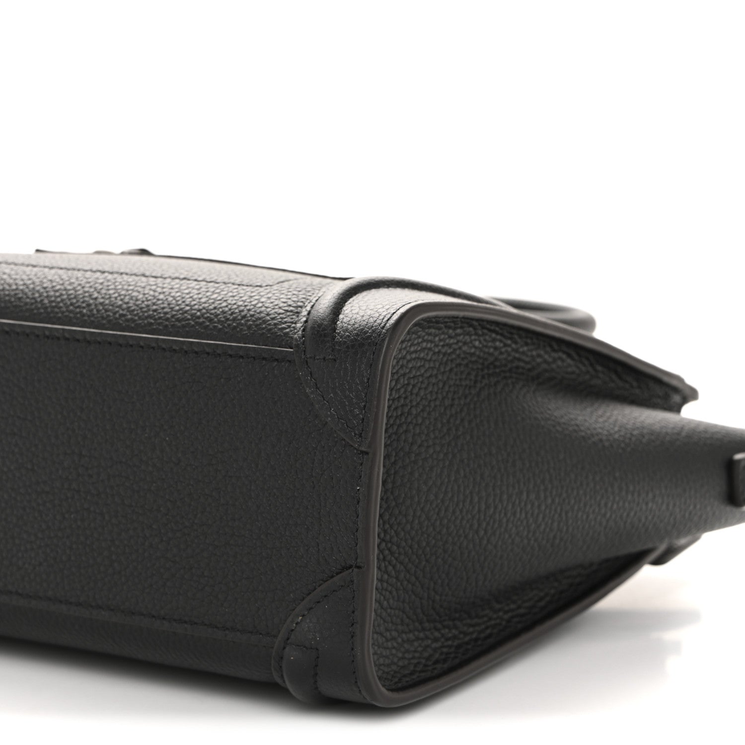 Celine Drummed Calfskin Nano Luggage Black 10 of 12