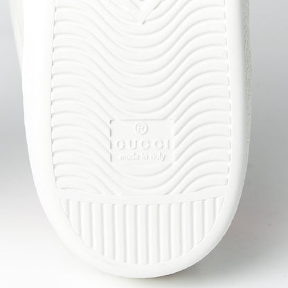 Gucci Calfskin Stripe Mens New Ace Sneakers 12 White Ecru Red Flame 7 of 11
