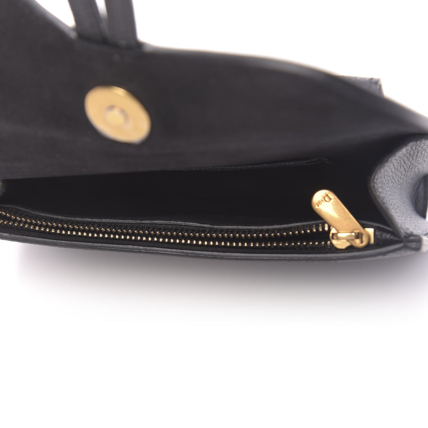 Grained Calfskin Saddle Belt Bag Black