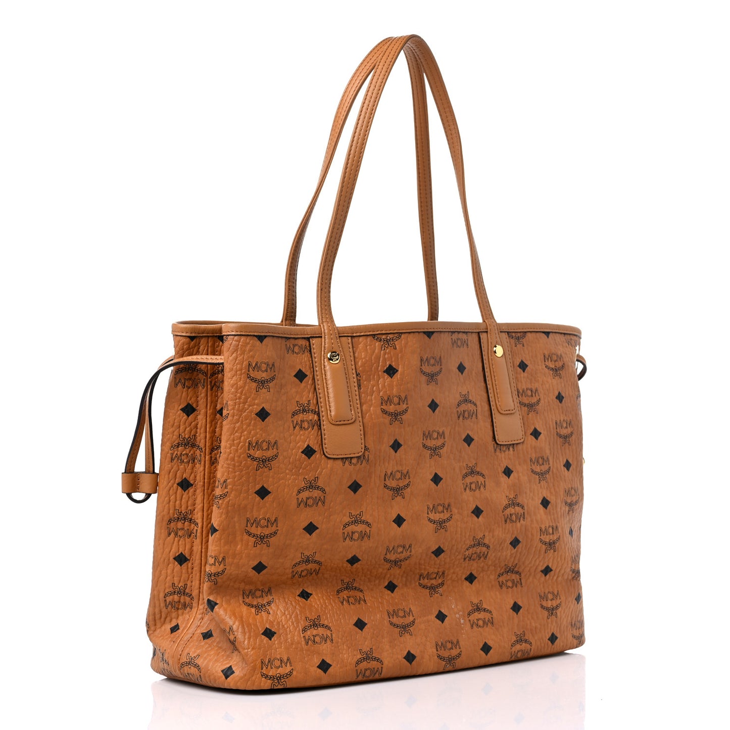 Visetos Medium Liz Reversible Shopper Tote Cognac