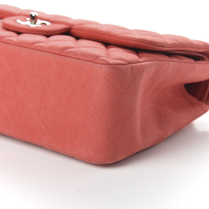 Chanel Iridescent Caviar Quilted Jumbo Double Flap Coral 7 of 11