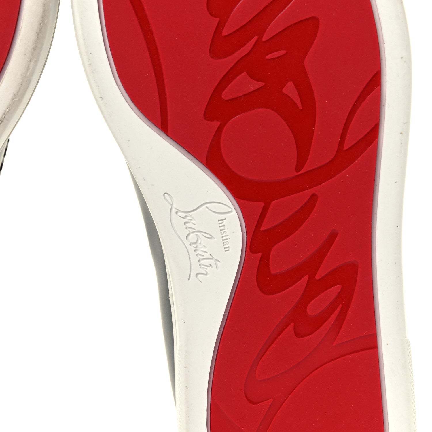 Christian Louboutin Calfskin Womens Loubi Love Flat Sneakers 35.5 Black Multicolor 8 of 13