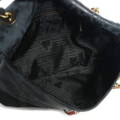 Lanvin Leather Leopard Print Medium Happy Blue 6 of 7