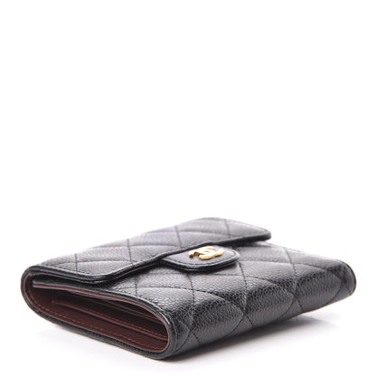 Chanel Caviar Quilted Compact Flap Wallet Black 4 of 16