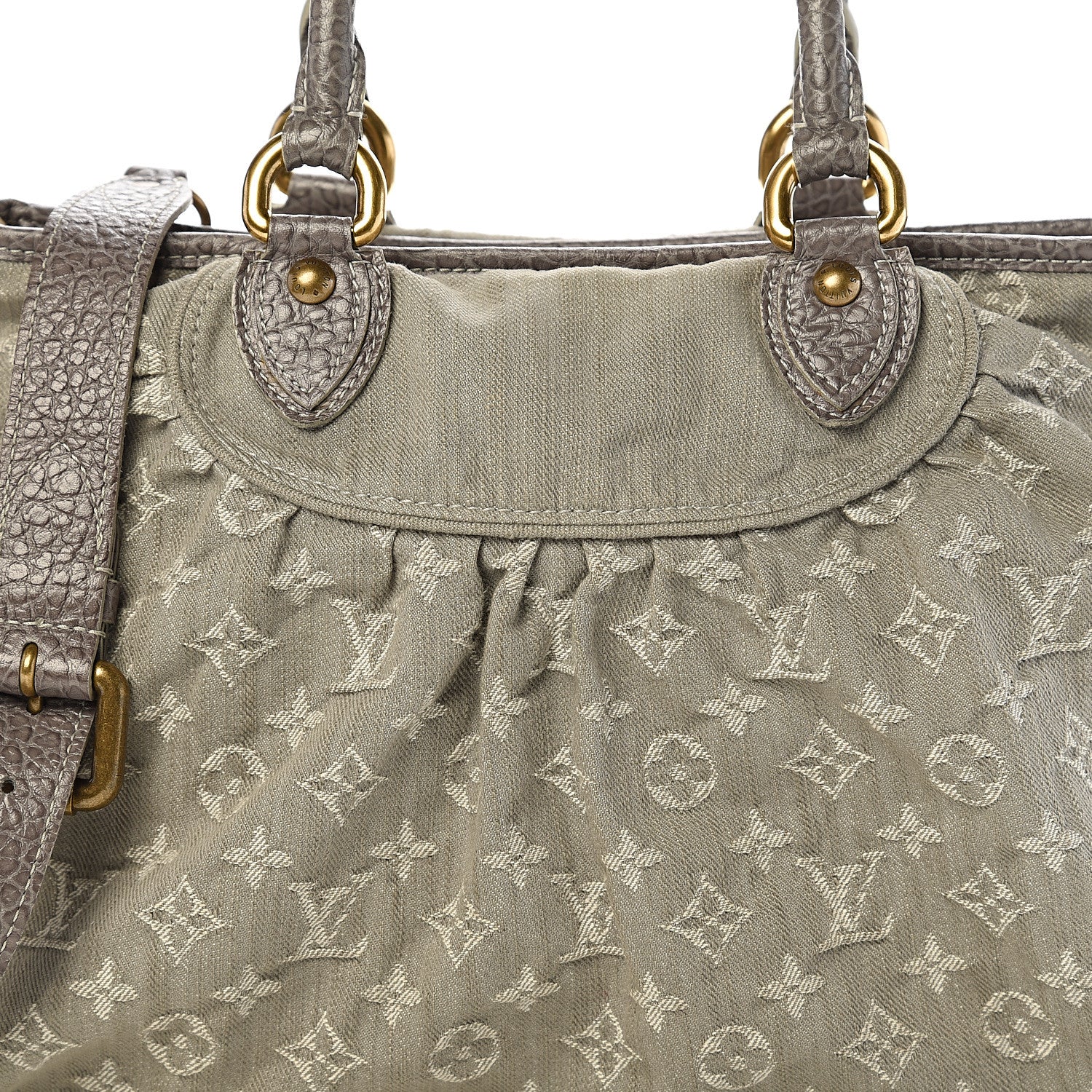 Louis Vuitton Denim Neo Cabby MM Grey 10 of 10