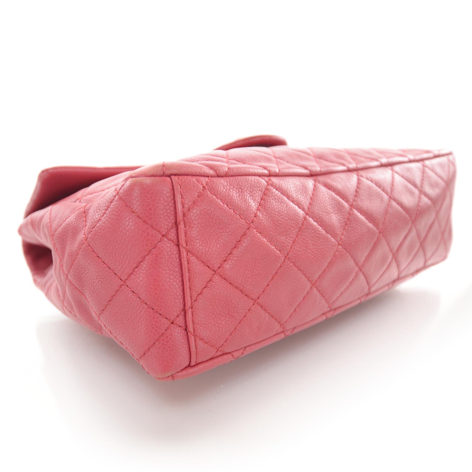 Chanel Washed Caviar Maxi Flap Fuchsia 4 of 9
