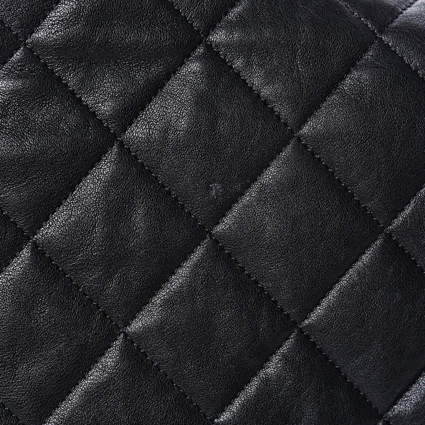 Washed Lambskin Quilted Maxi Chain Around Flap Black