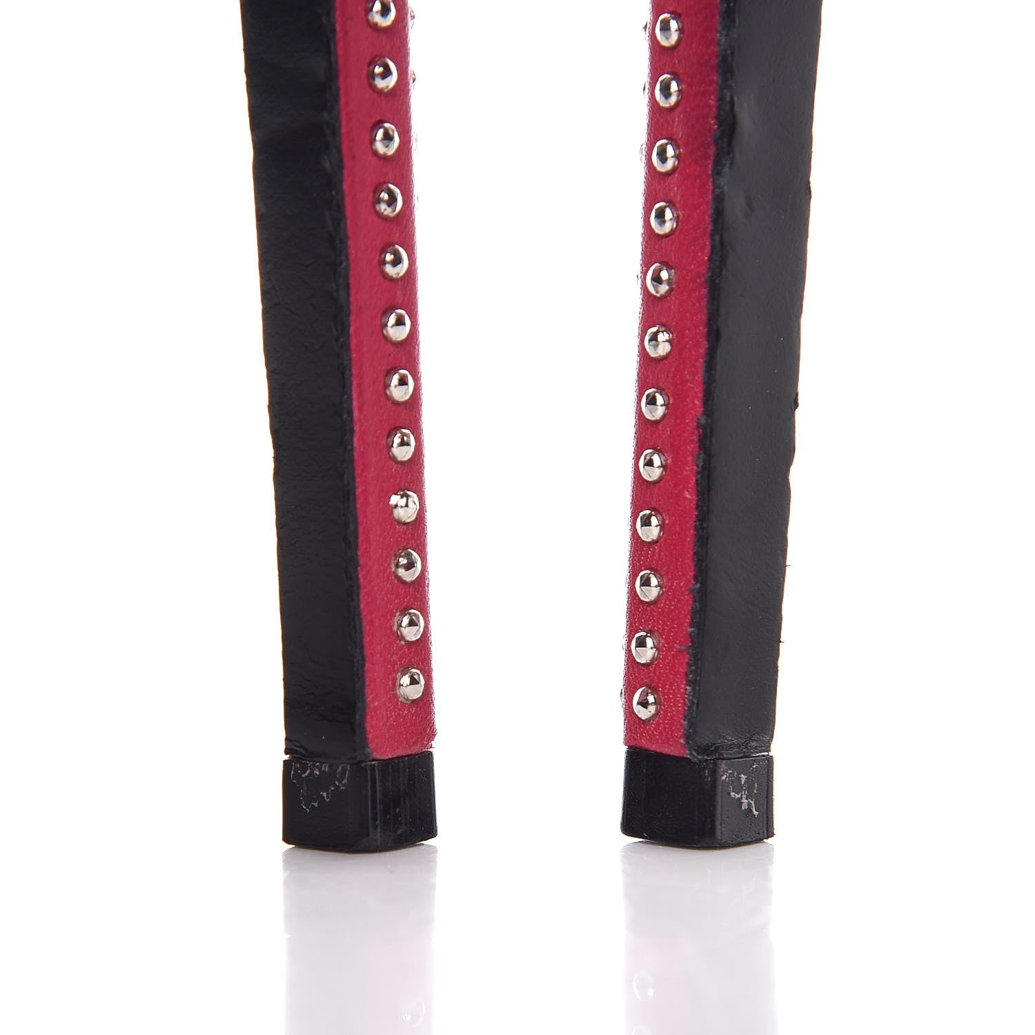 Saint Laurent Calfskin Micro Stud Paris 105 Pumps 38 Fuchsia 11 of 12