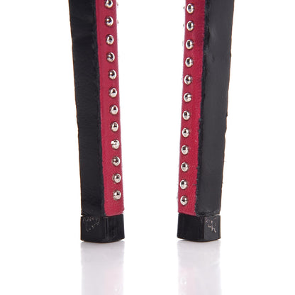 Saint Laurent Calfskin Micro Stud Paris 105 Pumps 38 Fuchsia 11 of 12