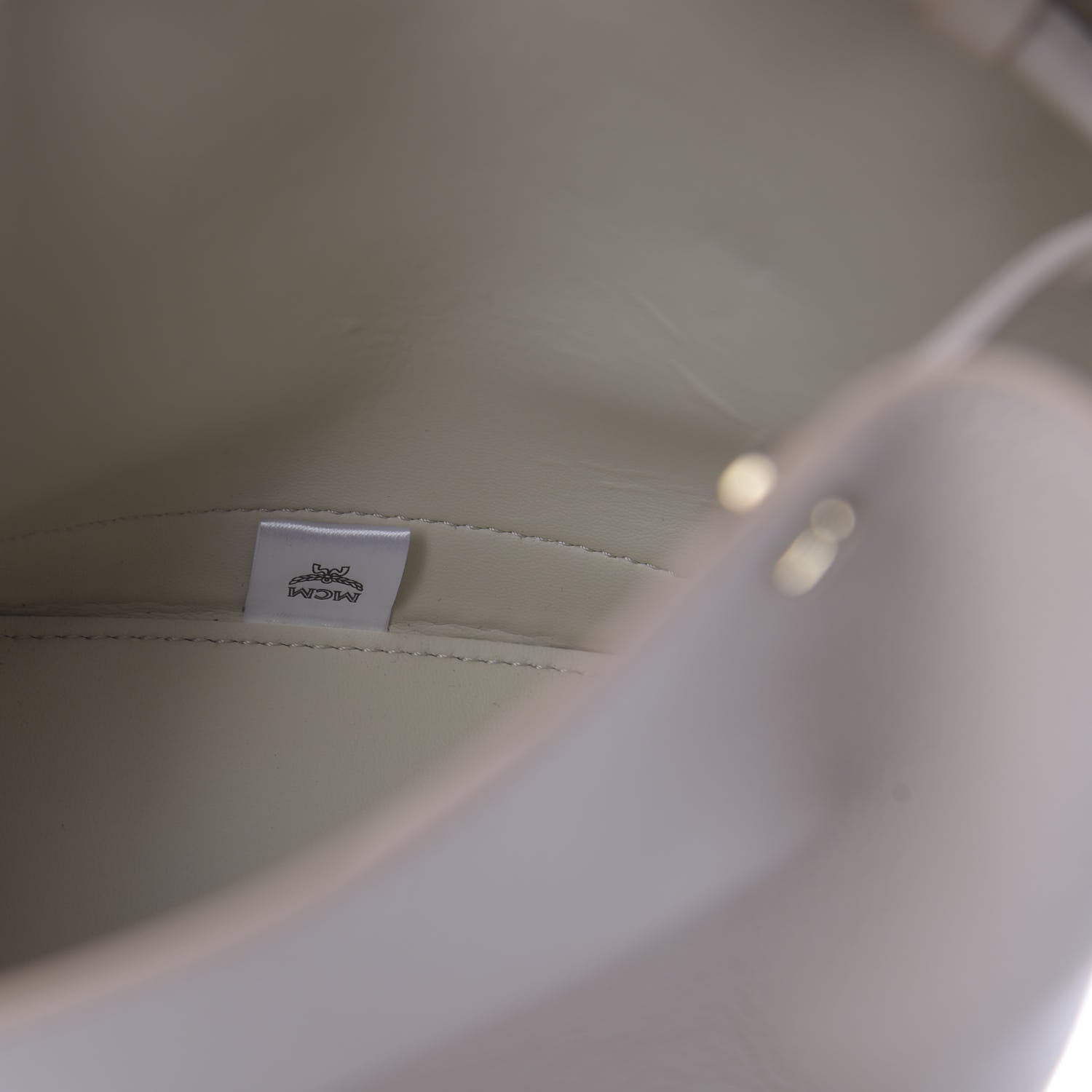 MCM Goatskin Milano Drawstring Mini Bag Pink Tint 8 of 9