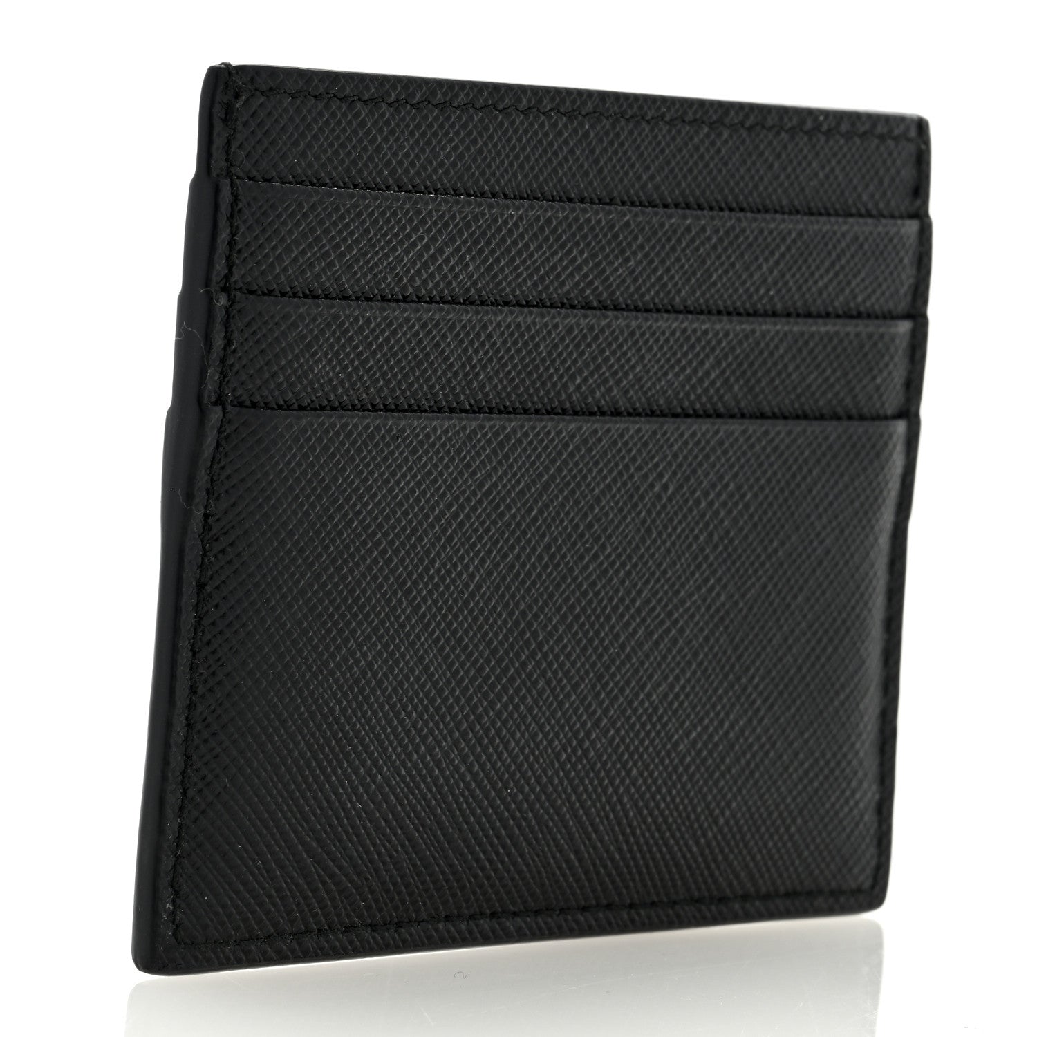 Prada Saffiano Metal Card Holder Black 3 of 6