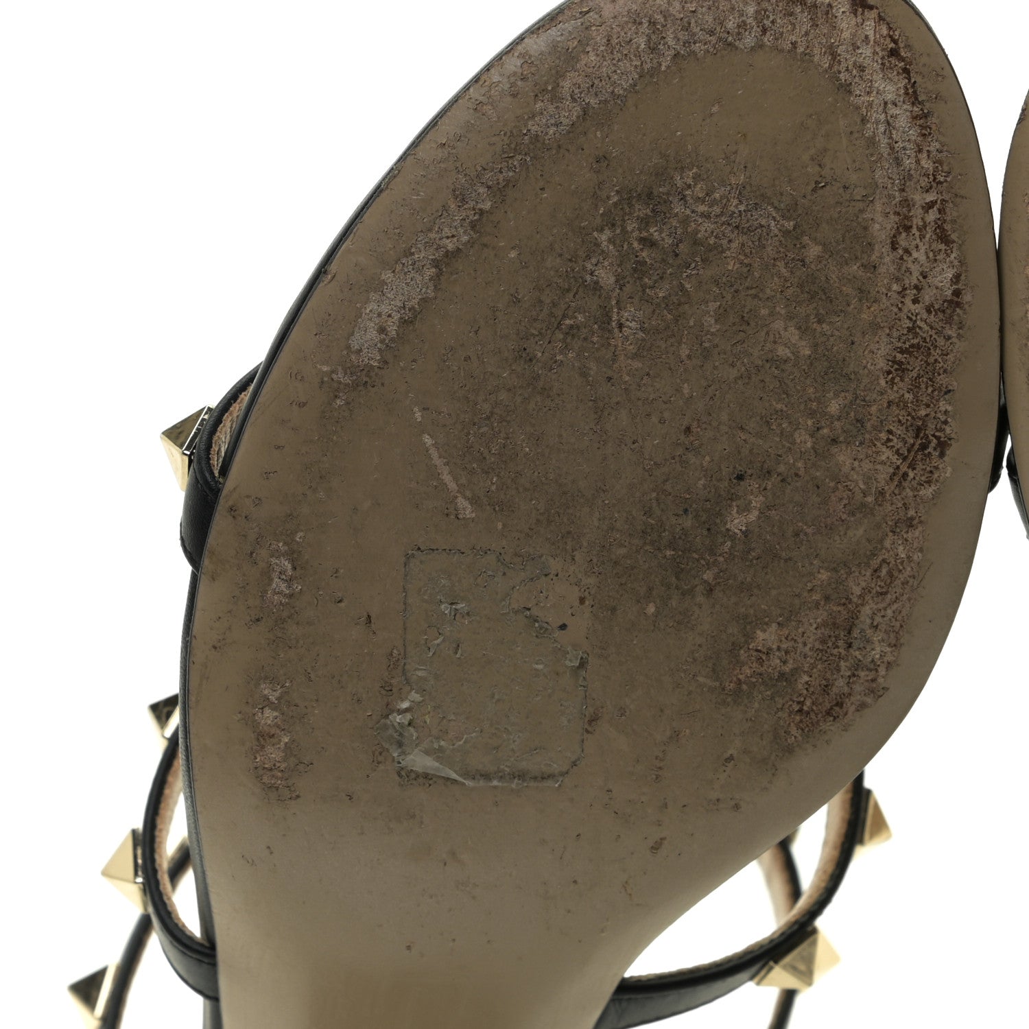 Valentino Garavani Calfskin Rockstud 60mm Caged Slide Sandals 38.5 Black 8 of 10
