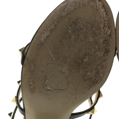 Valentino Garavani Calfskin Rockstud 60mm Caged Slide Sandals 38.5 Black 8 of 10