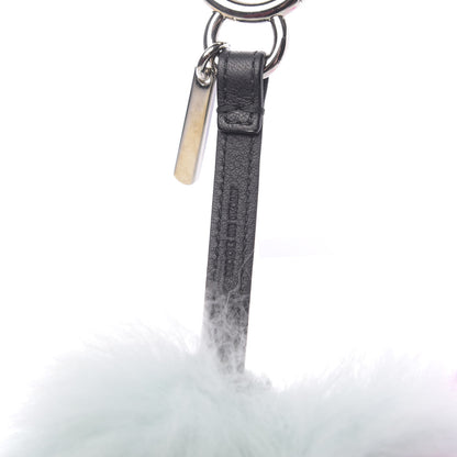 Fendi Fox Rabbit Goat Mink Fur Vitello Flamingo Bagood Monster Bag Bug Charm Light Blue 3 of 3