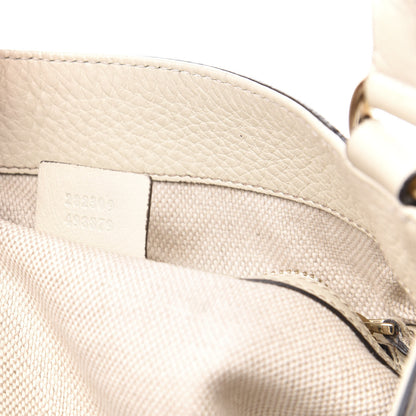 Gucci Pebbled Calfskin Medium Soho Shoulder Bag Off White 7 of 12