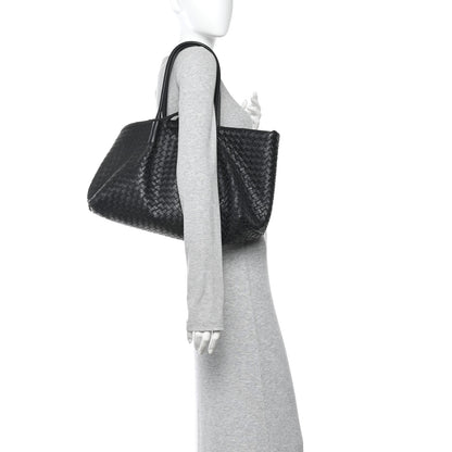 Bottega Veneta Calfskin Intrecciato Pinacoteca Reversible Tote Black Fondant 2 of 10